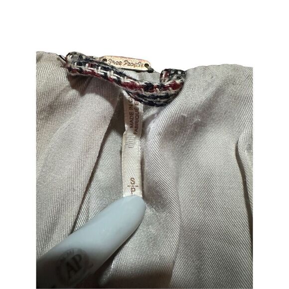 Free People Chess Blazer Garnet Linen Long Sleeve Single Button Closure Small - Picture 3 of 11